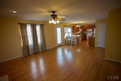Open floor concept w/view from family room firepla