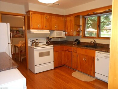 Step  saving kitchen has newer countertops and new