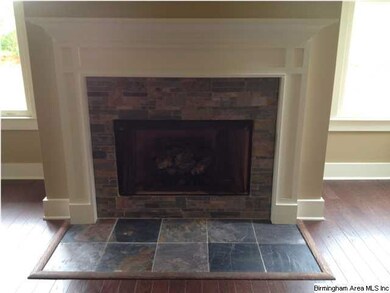 Closer look at fireplace detail