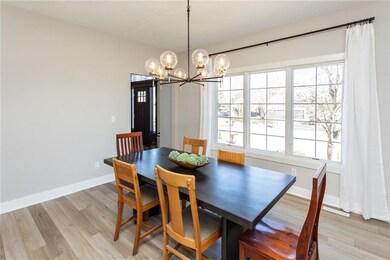 Large dining space for hosting.