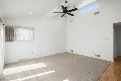 Open concept Great Room with vaulted ceiling. Fres