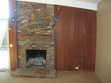 LIVING ROOM - STONE FIREPLACE!