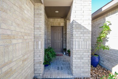 Covered front porch and keyless entry system.