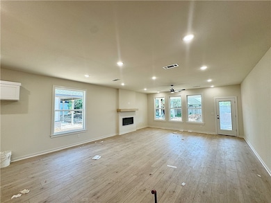 The space is designed for relaxed living and enter