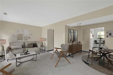 Virtually Staged Living/Dining room
