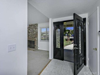 View looking out Leaded Glass Front Door when you 