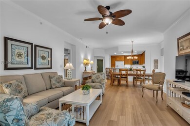 Great room with dining space.