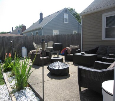 Patio is big enough for a nicely sized seating set