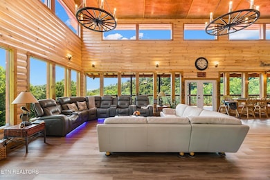 View of living room from front door