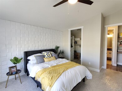 Model Condo in Sales Trailer - Bedroom (accent wal