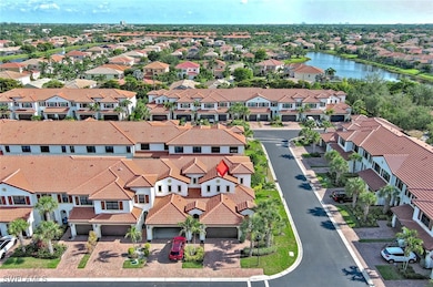 Aerial perspective of suburban area with a large b