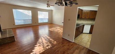 Another view of the spacious, open-plan living are