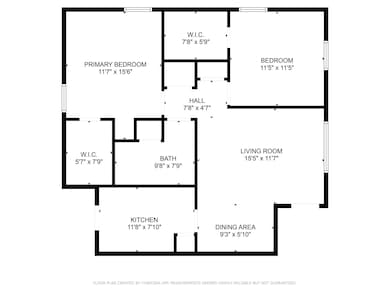 Large 2/1 Floor Plan on the first floor. 