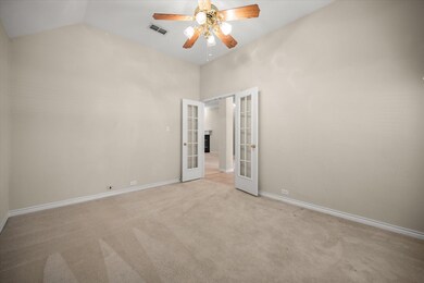 Home office off the front foyer offers privacy thr