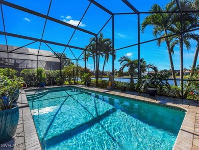 View of pool with a lanai