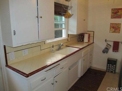 Tile countertops in kitchen