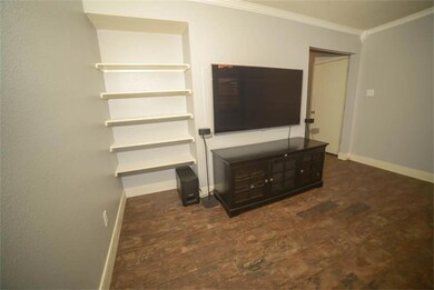 Built in additional entertainment or book nook.