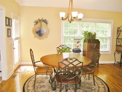Breakfast dining area with lovely view of private 