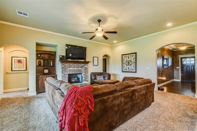 Gas fireplace and built in bookcase