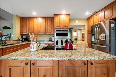 Large Island with cook top.