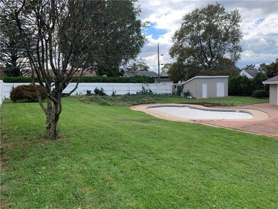 Pool and shed view