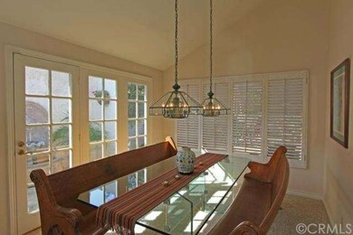 Dining room opens to a beautiful outside fountain.
