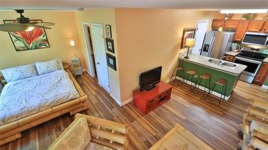 Sleeping area and kitchen