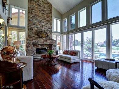 Living room with stunning golf views.