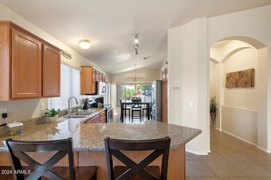 Large kitchen with vaulted ceilings