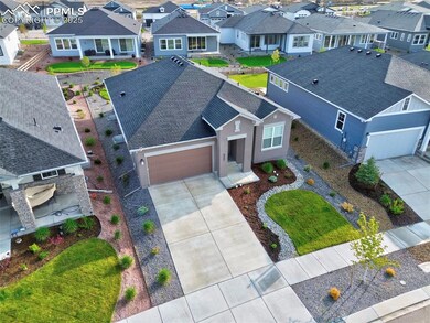 Aerial perspective of suburban area