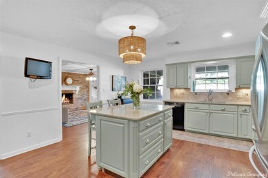 Kitchen featuring light hardwood / wood-style floo