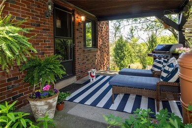 Lovely front porch overlooking magnificant grounds