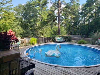 above ground pool with deck