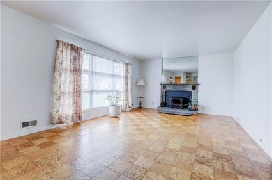 Living room with fireplace