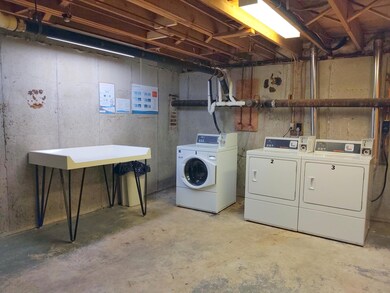 basement laundry + folding table