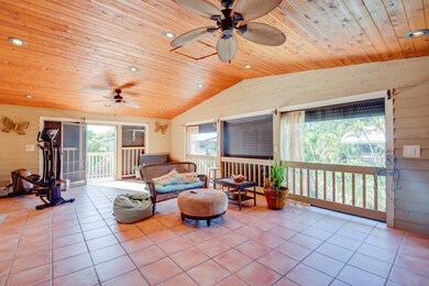 Covered screened porch