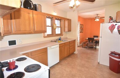 Kitchen that opens up in to the dining area