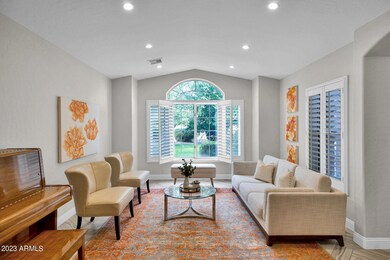 Elegant Living Rm w/Plantation shutters
