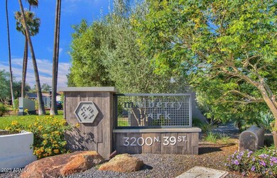 front of neighborhood sign