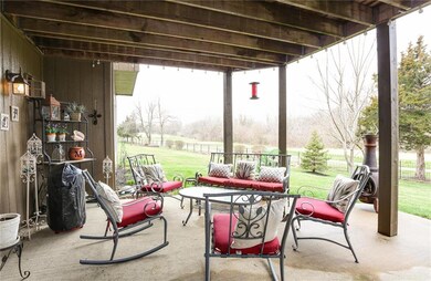 Covered patio off walkout basement