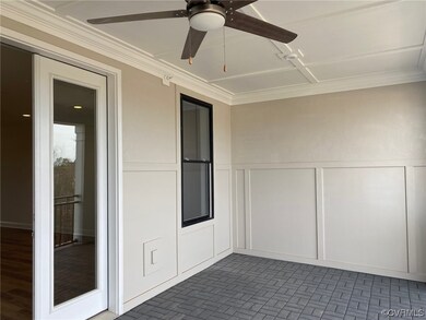 Covered Outdoor Terrace with Ceiling Fan