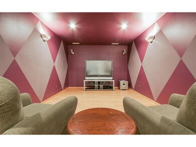 Lower level theater room