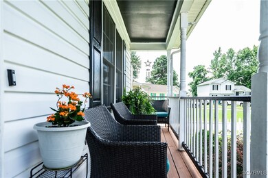 View of covered porch