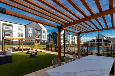 View of patio with a pergola, a residential view, and outdoor dining area