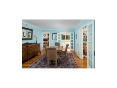 Nice size dining room with beautiful wood floors