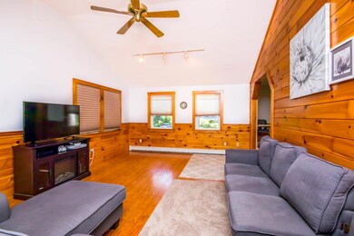 Family room with slider to deck