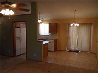 Dining area walks out to the backyard patio!