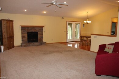 Open view from great room to dining area*