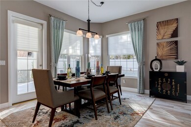 Informal dining area with french door access to th