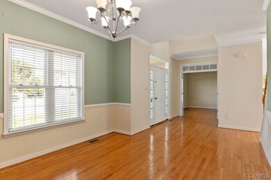 Formal dining room tastefully painted